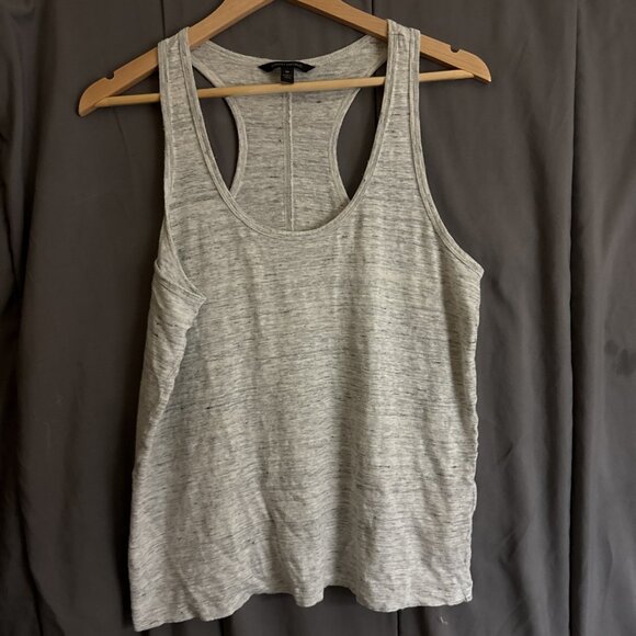 Banana Republic Razor Back Tank Top UNISEX MEDIUM Blouse Gray Relaxed Fit - Picture 1 of 6